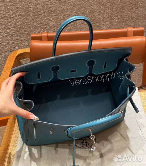 Сумка Hermes Birkin 35 Blue Jean PHW