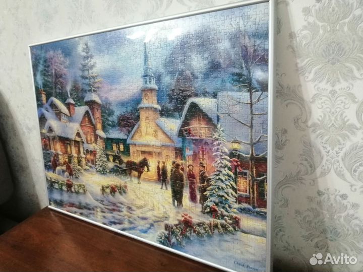 Картина из пазл, в рамке, стекло пэт, новая