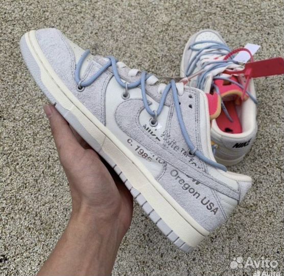 Кроссовки Nike Sb Dunk Off White Grey