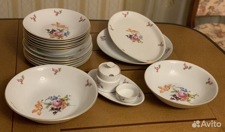 Набор посуды 1978 год, фарфор,Чехия - 41 предмет