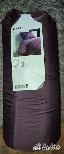 Покрывало и чехол на подушку, сиреневый