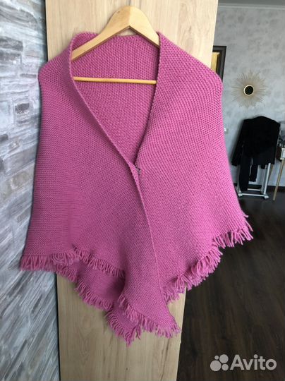 Шаль платок ручной вязки шерсть