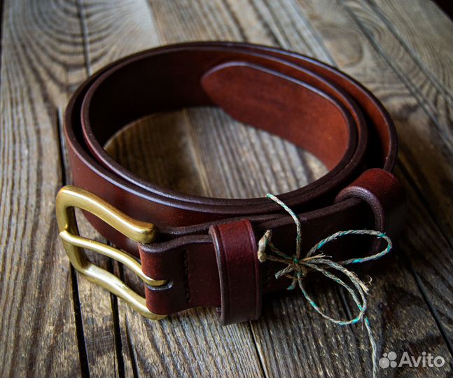 Кожаный ремень ручной работы