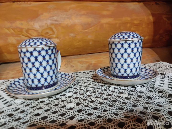 Чайные пары лфз, кобальтовая сетка