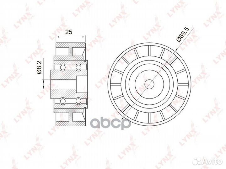 Ролик обводной навесного оборудования PB7017 LY