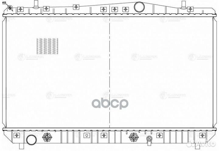 Радиатор chevrolet lacetti 04- 1.6/1.8 ат (паян