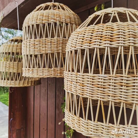 Абажур плетеный