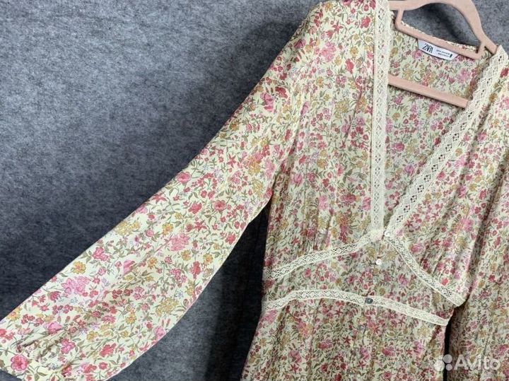 Платье zara сатин