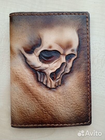 Обложка на паспорт ручная работа, натуральная кожа