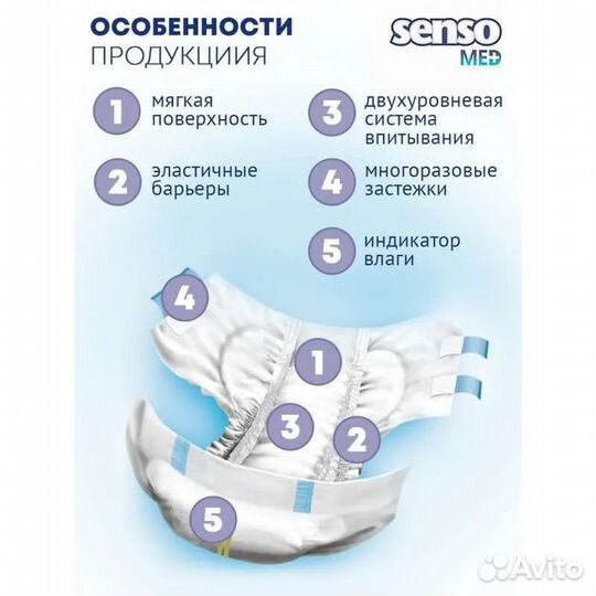 Памперсы (подгузники) для взрослых 3(L) и 4(XL)