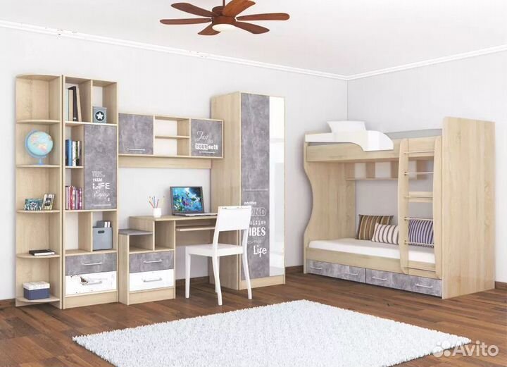 Колибри Лофт Пенал малый ателье светлое