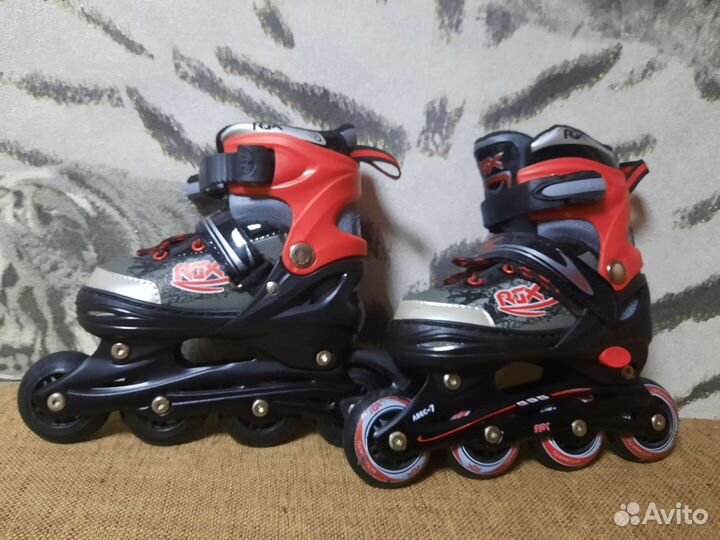 Роликовые коньки детские RGX Braman красные 30-33