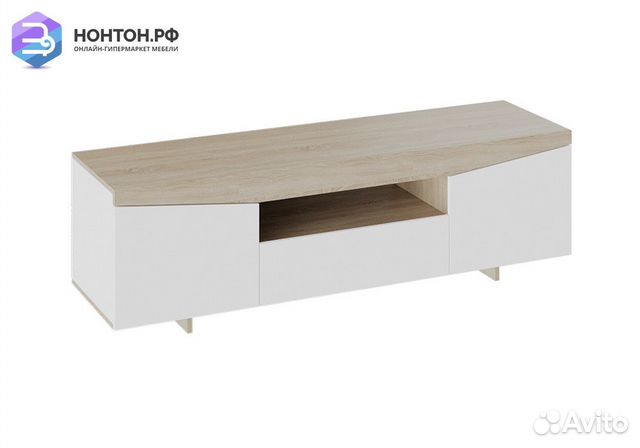Тумба под тв тип 1 белый ясень / дуб сонома