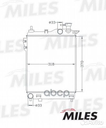 Радиатор hyundai getz 1.1-1.6 02- паяный acrb02