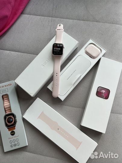Часы Apple watch series 9 45mm pink