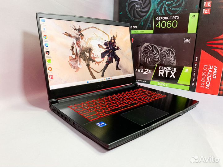Игровой ноутбук MSI Core i7-11800H/RTX 3050Ti/16Gb