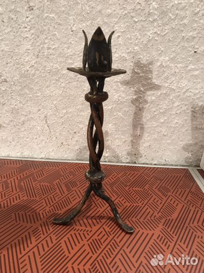 Подсвечник медный самодельный