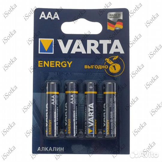 Элемент питания щелочной Varta Energy AAA
