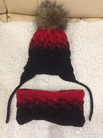 Зимний набор шапка и снуд