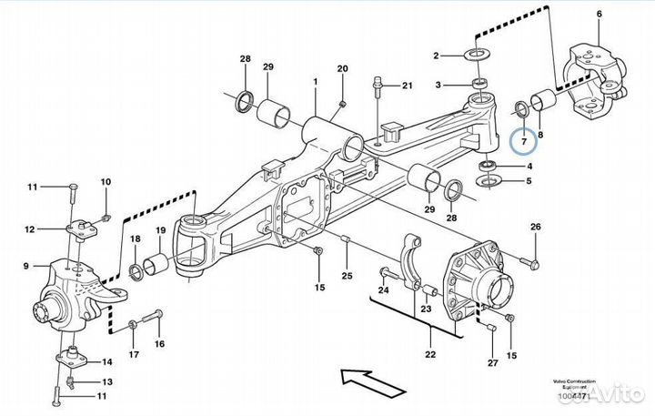 11709461 (VOE11709461) Сальник полуоси экскаватор