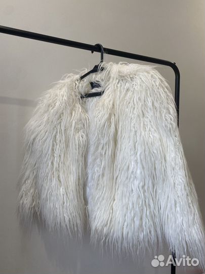 Шуба лама белая искуственная