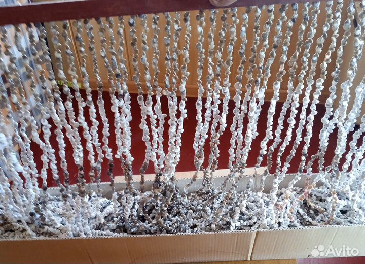 Декоративная штора из ракушки. Новая. 90*190