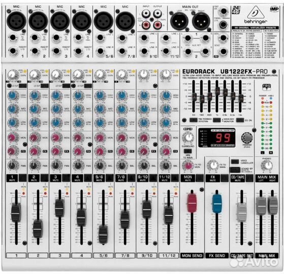 Микшерный пульт behringer eurorack UB1222FX-PRO