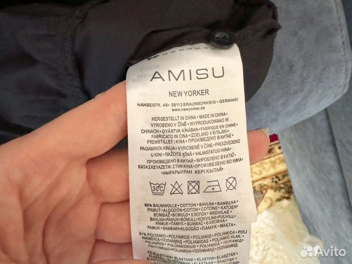 Рубашка женская новая черная хлопковая L