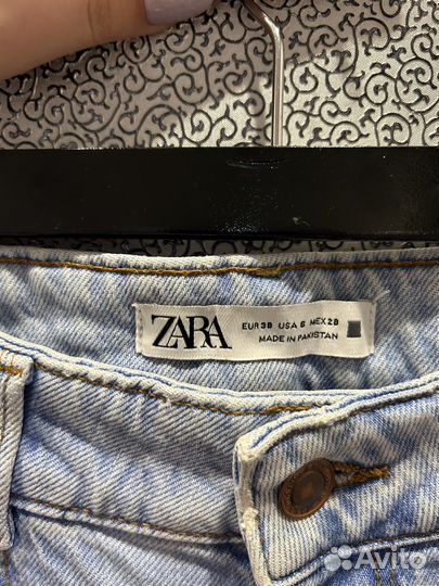 Джинсы zara mom 38