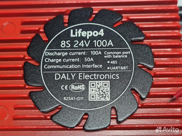 Плата контроля BMS SMART lifepo4 8S 24V 100A