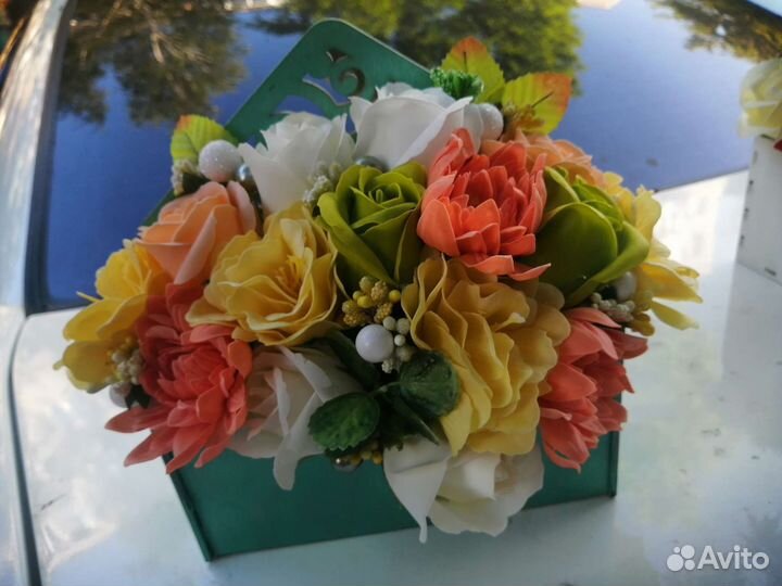 Букет из мыльных цветов