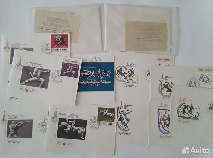 Конверт олимпиада 1980 первого дня гашения