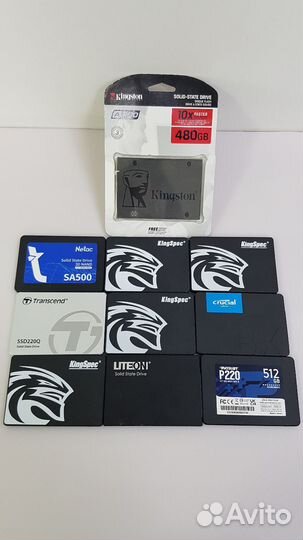 SSD накопители 480/512Gb неисправные лот 10шт