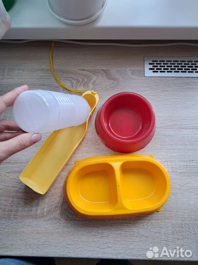 Поводок рулетка для собак, шлейка, лоток, миски