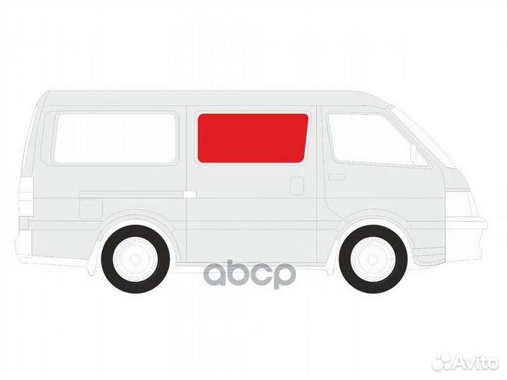 Стекло кузова переднее правое цельное volkswag