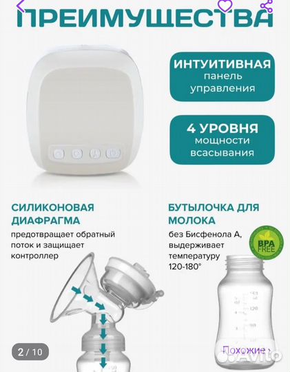 Молокоотсос электрический двойной новый