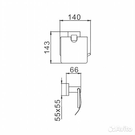 Держатель для туалетной бумаги Haiba HB8903, черн