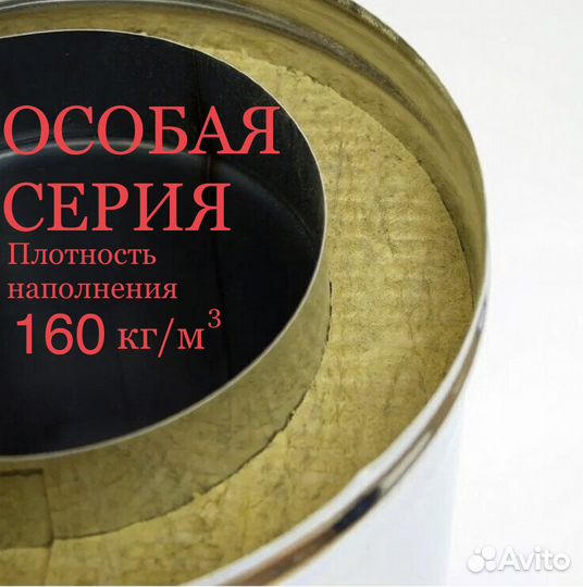 Сэндвич дымоход Ferrum 115х200 нерж L-1m