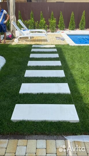 Пошаговая дорожка под мрамор