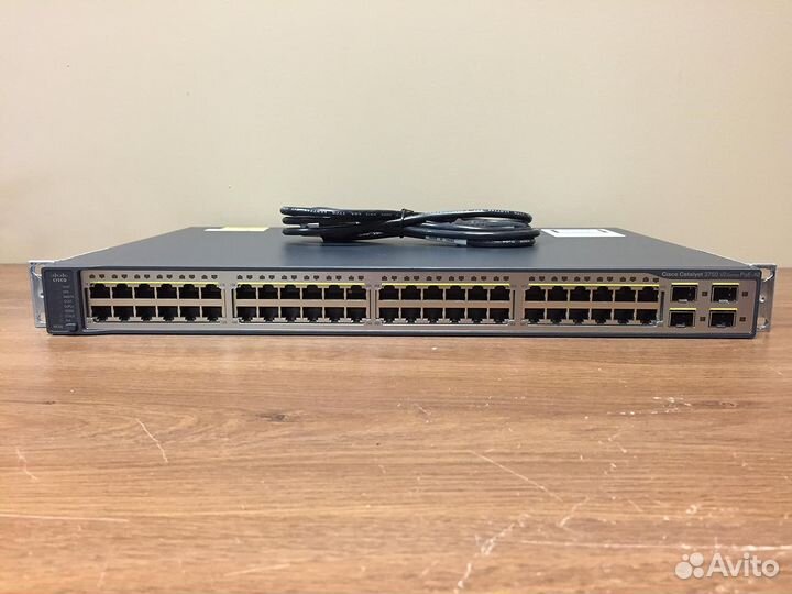Коммутатор cisco C3750v2 PoE 48 WS-C3750V2-48PS-S