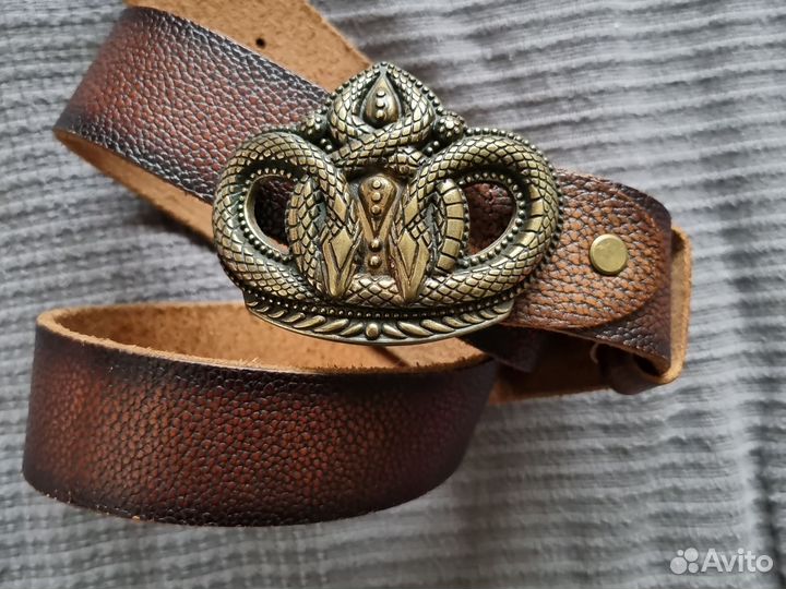 Мужской кожаный ремень 105см