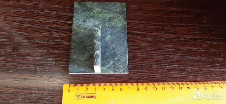 Картина, рамка змеевик, пейзаж зима 2