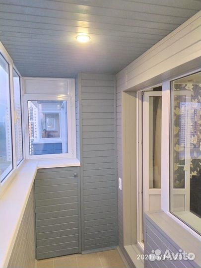 Обшивка балкона. Остекление. Окна