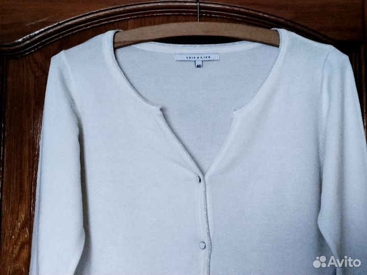 Кофта кардиган Lola Lisa 46 белая вискоза Франция