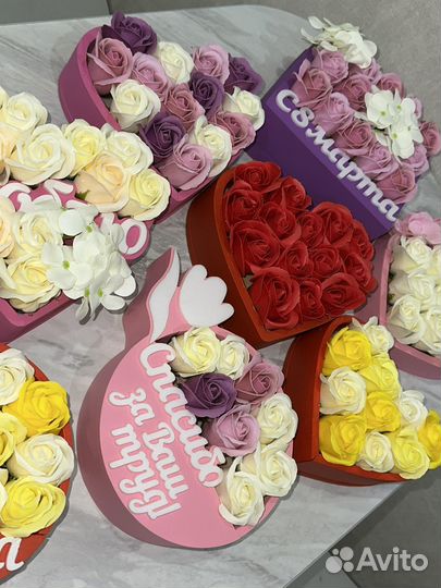 Мыльные розы букет Омск