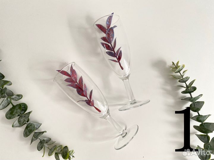 Фужеры для шампанского новые 6 шт