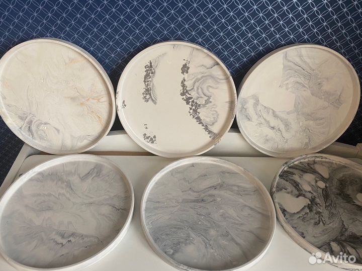 Гипсовый поднос, декор для дома