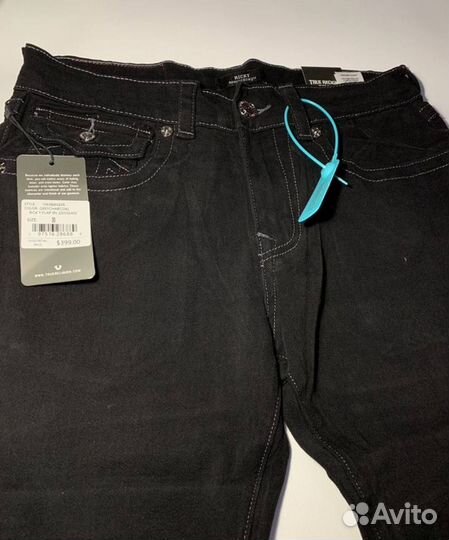 Джинсы True Religion черные широкие