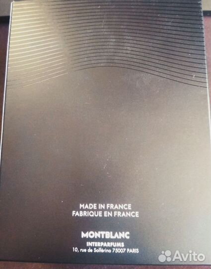 Коробка от туалетной воды Montblanc