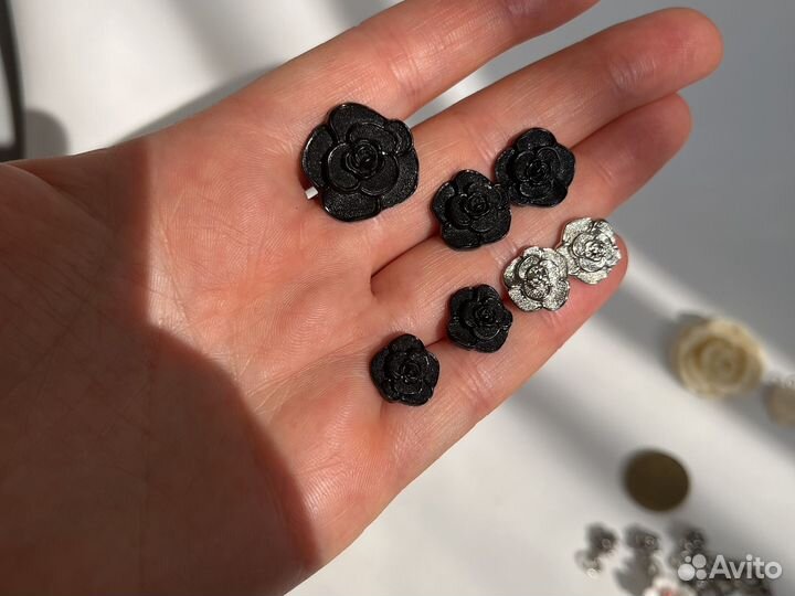 Розы: пуговицы, декор для одежды